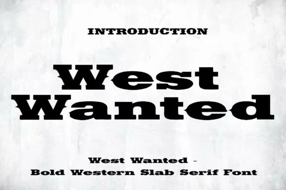West Wanted by Bundle — Slab Serif Font