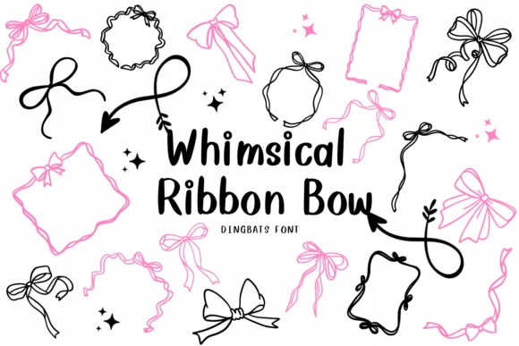 Whimsical Ribbon Bow by CHANOK — Dingbats Font