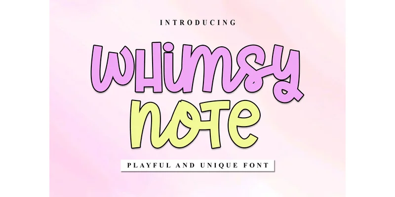 Whimsy Note1 Font by Creatype Designer — Display Font