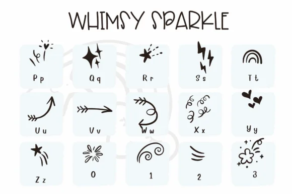 Whimsy Sparkle by Sirinart — Dingbats Font — thumbnail 3