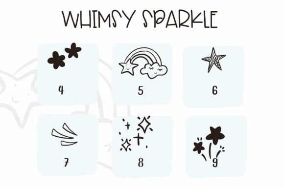 Whimsy Sparkle by Sirinart — Dingbats Font — thumbnail 4