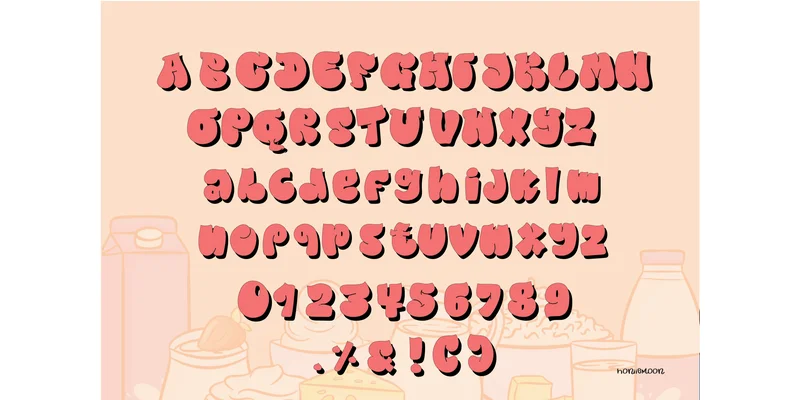 Whipped Cream Font by Honiiemoon — Display Font — thumbnail 4