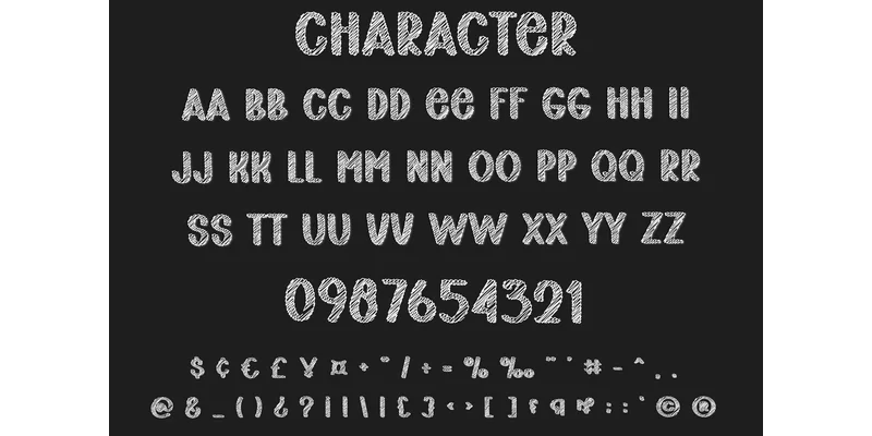 White Chalk Font by FreshTypeINK — Display Font — thumbnail 5