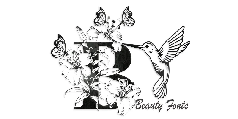 White Lily Flower Font by fontbrand19 by fontbrand19 — Decorative Font