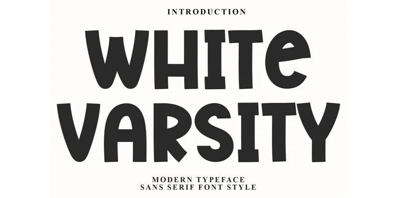 White Varsity Font by FreshTypeINK — Display Font