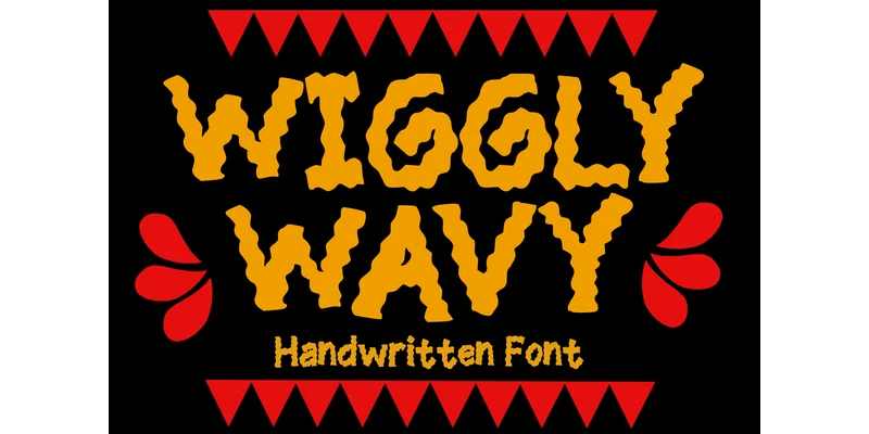 Wiggly Wavy Font by MVMET — Display Font