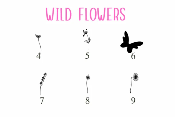 Wild Flowers by Nongyao — Dingbats Font — thumbnail 4