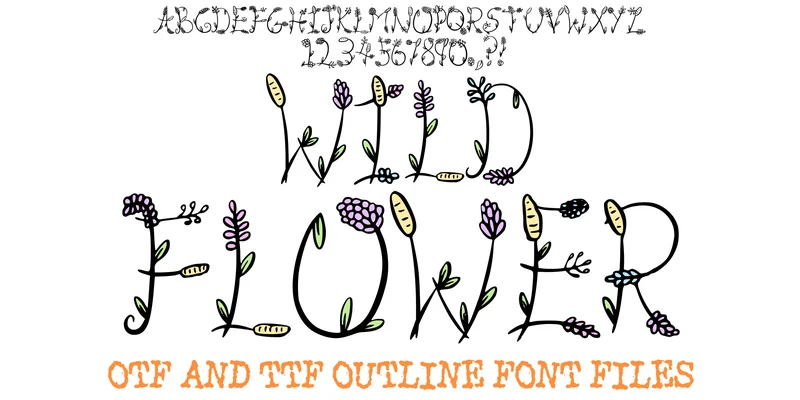 Wildflower Floral Font by squeebcreative — Display Font