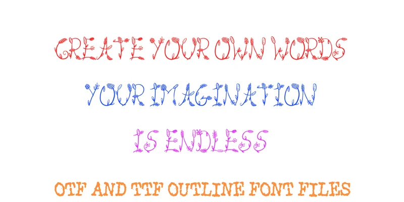 Wildflower Floral Font by squeebcreative — Display Font — thumbnail 3