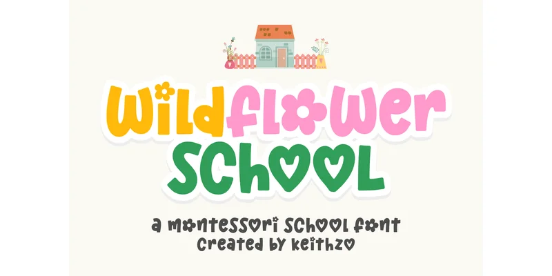Wildflower School Font by Keithzo (7NTypes) — Display Font