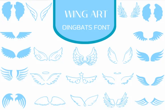 Wing Art by Heartcraft Atelier — Dingbats Font