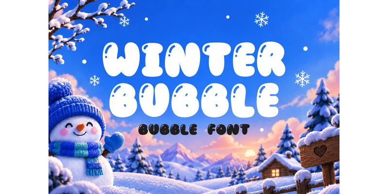 Winter Bubble Font by Mozatype — Display Font