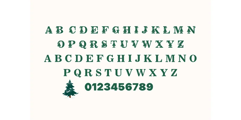 Winter Christmas Tree Font by Apiwat Type by Apiwat Type — Decorative Font — thumbnail 2