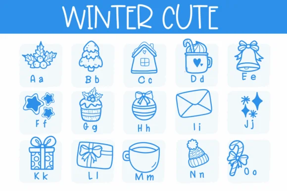 Winter Cute by Sirinart — Dingbats Font — thumbnail 2