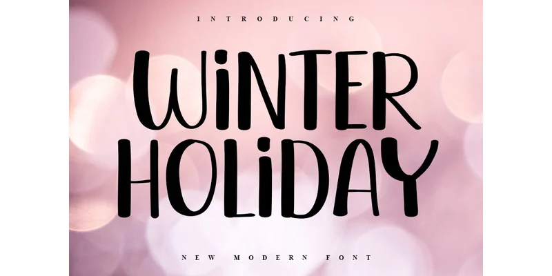 Winter Holiday Font by ABBAsalam — Display Font
