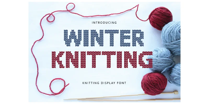 Winter Knitting Font by Oatmeal — Display Font