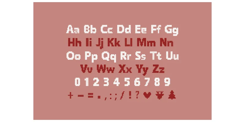 Winter Knitting Font by Oatmeal — Display Font — thumbnail 5