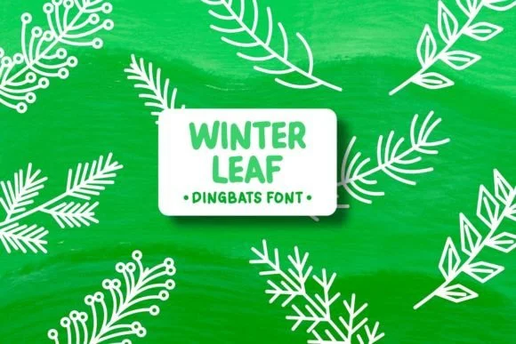 Winter Leaf by Pian45 — Dingbats Font