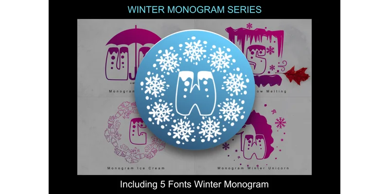 Winter Monogram Series Font by Bold Point by Bold Point — Decorative Font