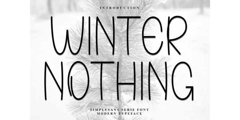 Winter Nothing Font by FreshTypeINK — Display Font