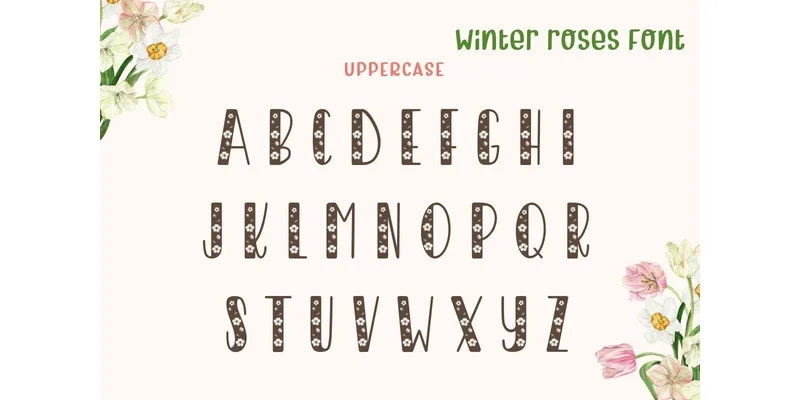 Winter Roses Font by AnningArts by AnningArts — Decorative Font — thumbnail 8