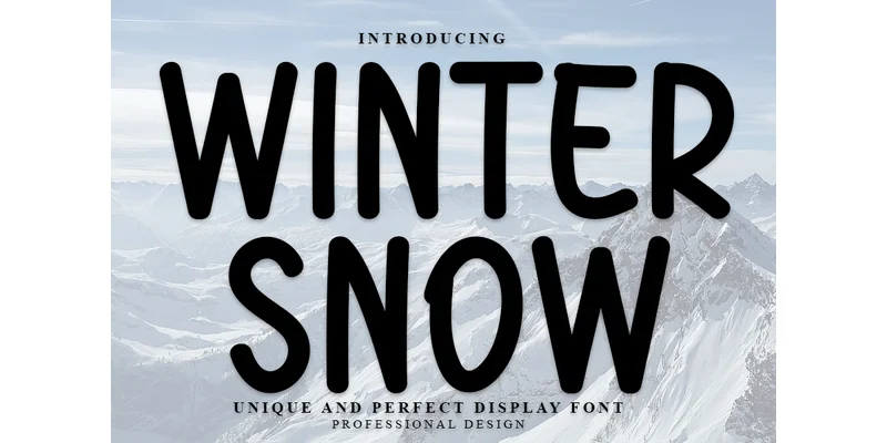 Winter Snow Font by PAYJHOshop — Display Font