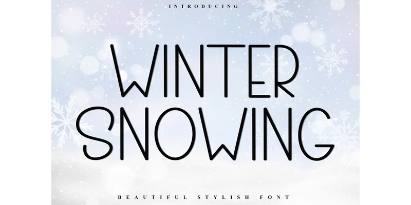 Winter Snowing Font by FreshTypeINK by FreshTypeINK — Sans Serif Font