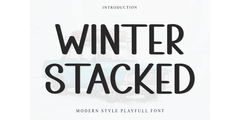 Winter Stacked Font by FreshTypeINK by FreshTypeINK — Sans Serif Font