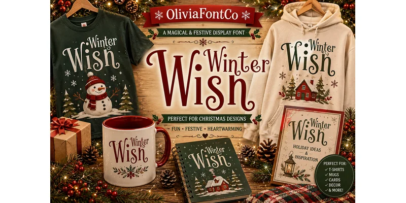 Winter Wish Font by OliviaFontCo — Display Font — thumbnail 2