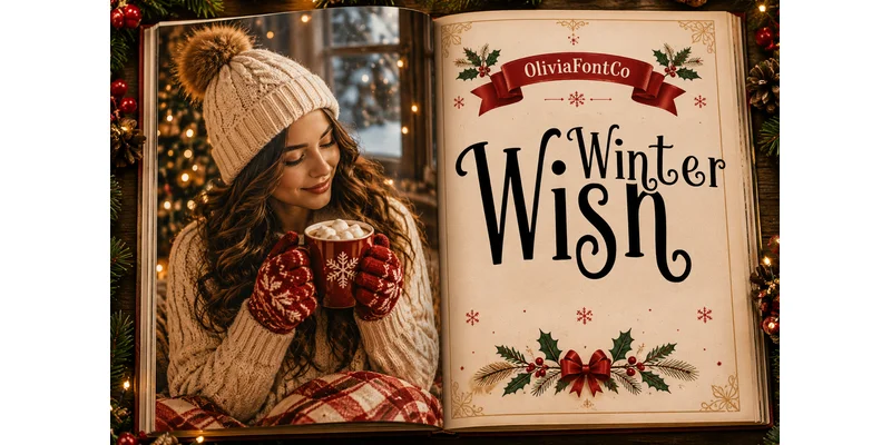 Winter Wish Font by OliviaFontCo — Display Font — thumbnail 3