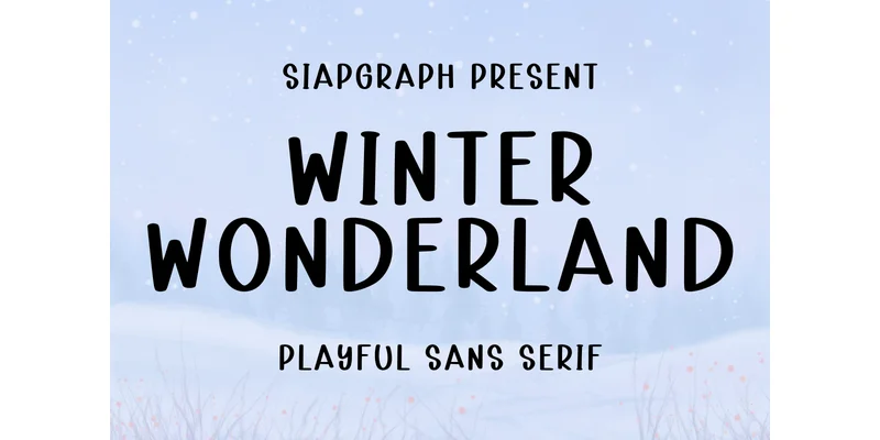 Winter Wonderland Font by SiapGraph by SiapGraph — Sans Serif Font