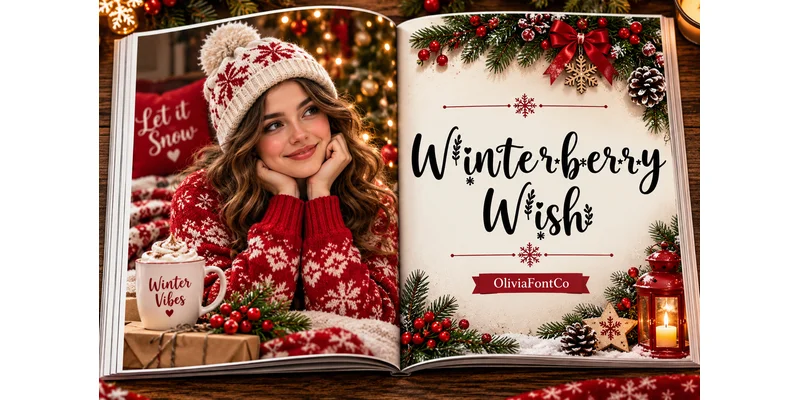 Winterberry Wish Font by OliviaFontCo — Display Font — thumbnail 3