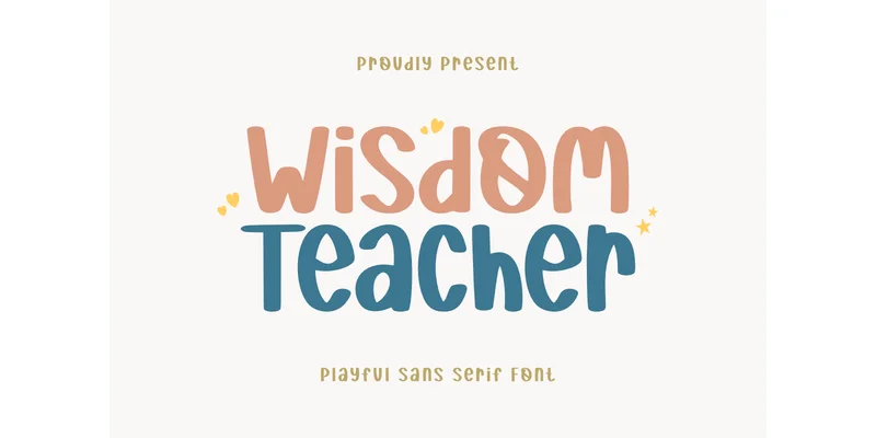 Wisdom Teacher Font by Funtype Co. by Funtype Co. — Sans Serif Font