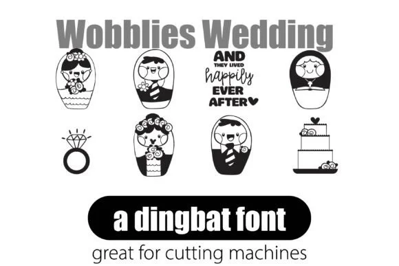 Wobblies Wedding by Illustration Ink — Dingbats Font