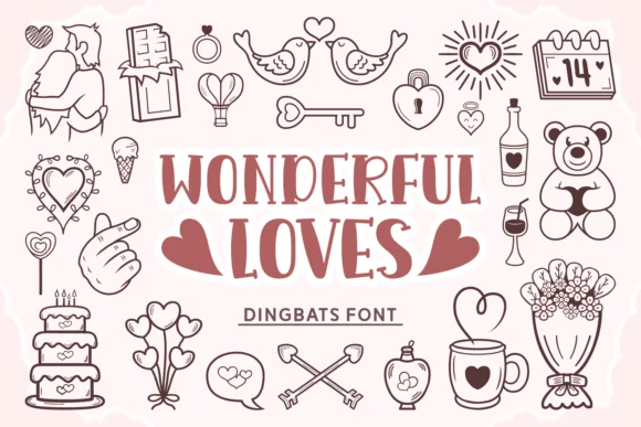 Wonderful Loves by Creative Fabrica Fonts — Dingbats Font