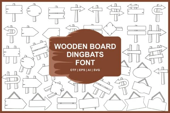 Wooden Board by edywiyonopp — Dingbats Font