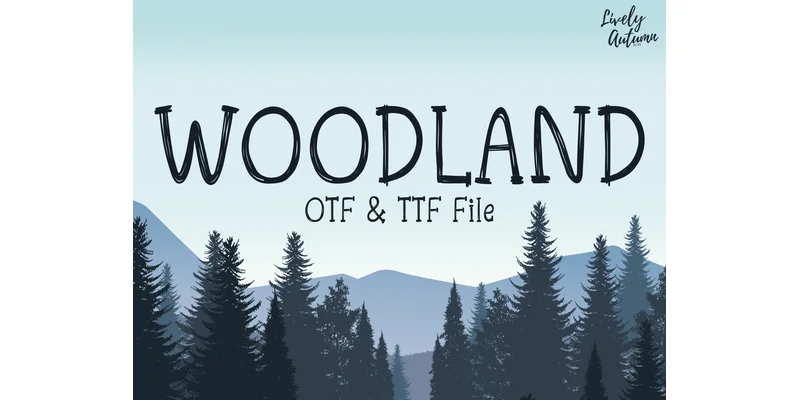 Woodland Font by LivelyAutumn 11.11 by LivelyAutumn 11.11 — Serif Font