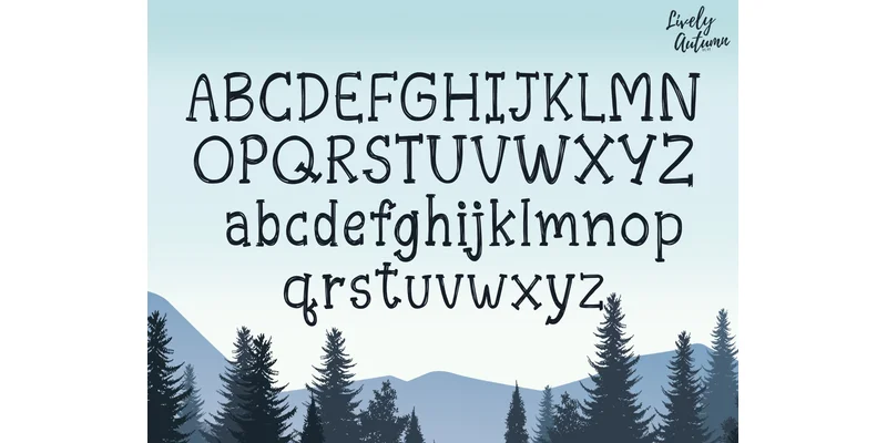 Woodland Font by LivelyAutumn 11.11 by LivelyAutumn 11.11 — Serif Font — thumbnail 2