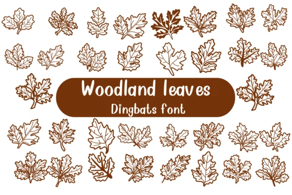 Woodland Leaves by Nongyao — Dingbats Font