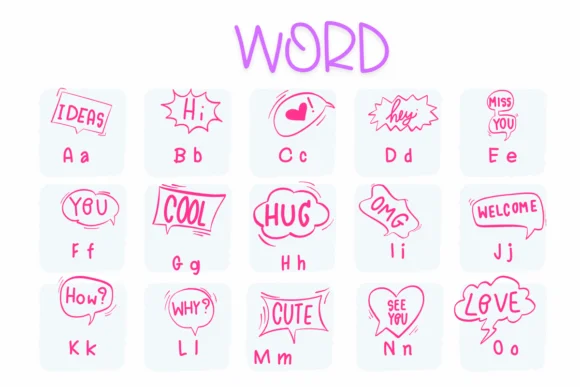 Word by Sirinart — Dingbats Font — thumbnail 2
