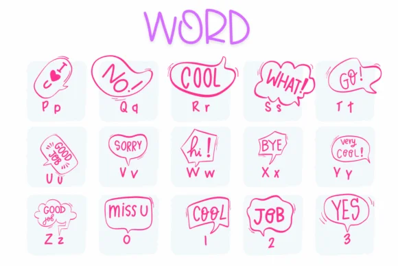 Word by Sirinart — Dingbats Font — thumbnail 3
