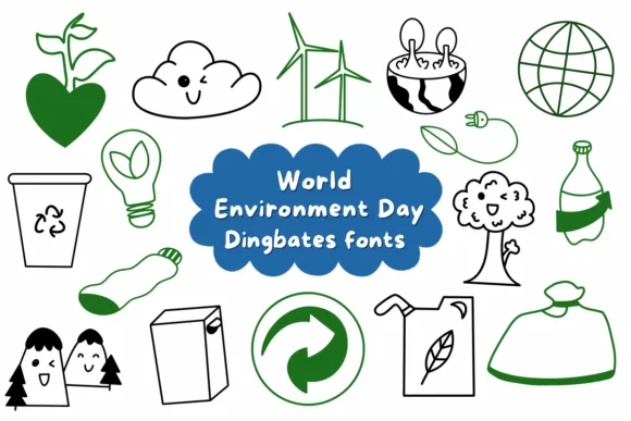 World Environment Day by Natchuta — Dingbats Font