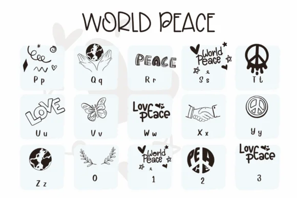 World Peace by Sirinart — Dingbats Font — thumbnail 3