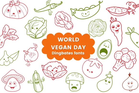 World Vegan Day by Natchuta — Dingbats Font
