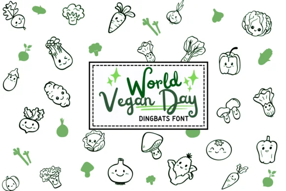 World Vegan Day by PraewDesigns — Dingbats Font