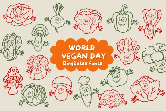 World Vegan Day by Natchuta — Dingbats Font