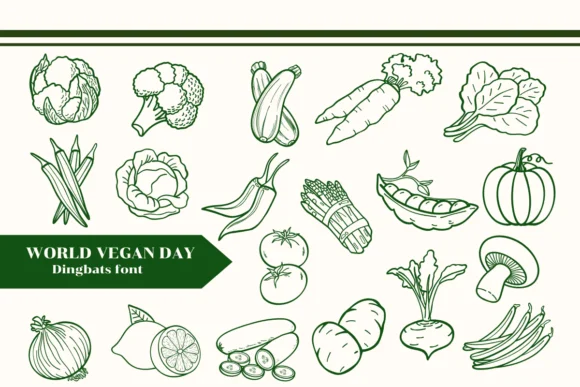 World Vegan Day by Apiwat Type — Dingbats Font