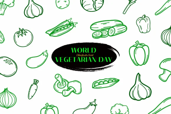 World Vegetarian Day by Suphitchaya — Dingbats Font