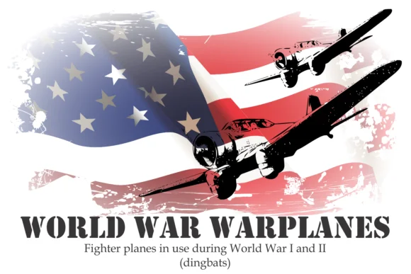 World War Warplanes by Intellecta Design — Dingbats Font