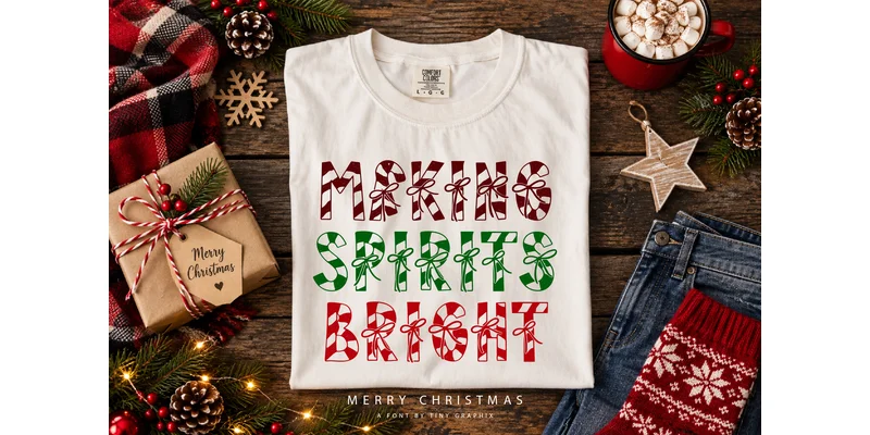Wrapped Wishes Font by TINY GRAPHIX by TINY GRAPHIX — Display Font — thumbnail 2